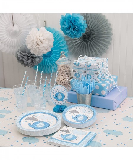 Blue Elephant Boy Baby Shower Dinner Plates 8ct $22.64 - Kids' Party Tableware