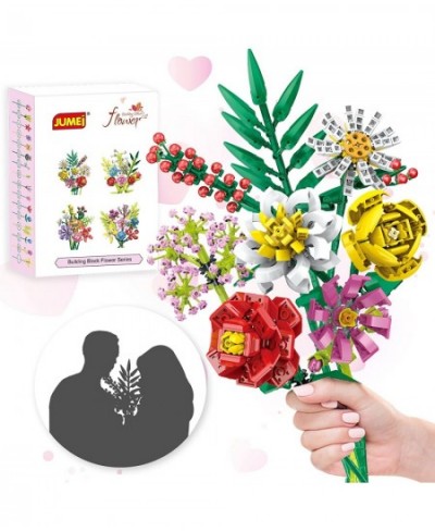 Flower Bouquet Building Kit (682 Pieces)Flower Building Blocks Sets Artificial Flowers Botanical Collection Building Block fo...