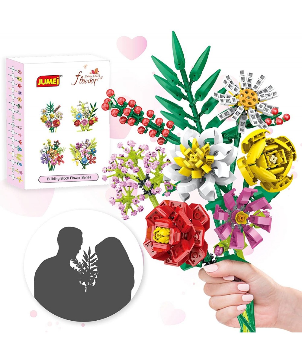 Flower Bouquet Building Kit (682 Pieces)Flower Building Blocks Sets Artificial Flowers Botanical Collection Building Block fo...