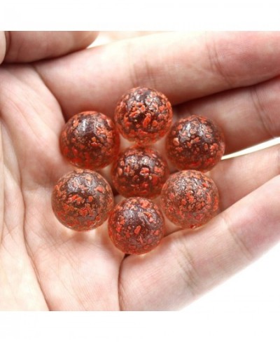 500 Red Textured Vase Filler Marbles - Bulk Marbles About 6 Lbs. 5/8” inch Glass Marbles for Home Décor Marble Run Game Toy M...