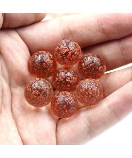 500 Red Textured Vase Filler Marbles - Bulk Marbles About 6 Lbs. 5/8” inch Glass Marbles for Home Décor Marble Run Game Toy M...