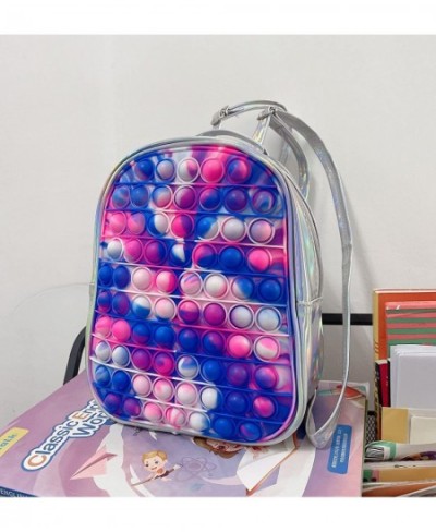 Large Pop Backpack Purse for Girls Kids School Fidget Pop Shoulder Bag Push Pop Fidget Toy Party Favors Pop Fidget Bag Handba...