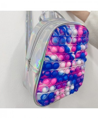 Large Pop Backpack Purse for Girls Kids School Fidget Pop Shoulder Bag Push Pop Fidget Toy Party Favors Pop Fidget Bag Handba...