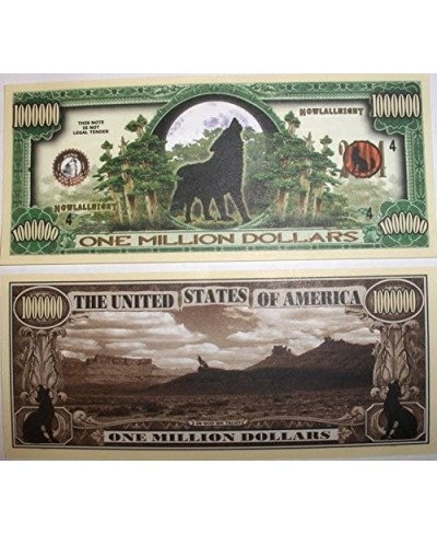 Pack of 5 - Howling Wolf Million Dollar Bill $16.83 - Gags & Practical Joke Toys