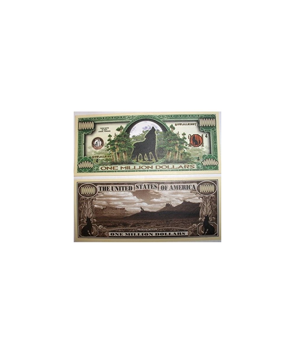 Pack of 5 - Howling Wolf Million Dollar Bill $16.83 - Gags & Practical Joke Toys