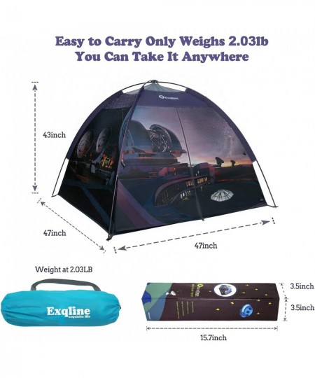 Space Kids Play Tent - Children Galaxy Dome Playhouse Portable Astronaut Space Theme Play Tent for Boys Girls Indoor and Outd...