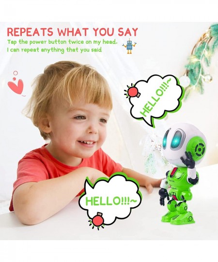 JXZJCY Talking Robot Toys for Kids Mini Robot Toys Repeats What You Say with Flashing Lights and Touch Control Children Toys ...