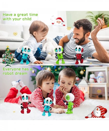 JXZJCY Talking Robot Toys for Kids Mini Robot Toys Repeats What You Say with Flashing Lights and Touch Control Children Toys ...