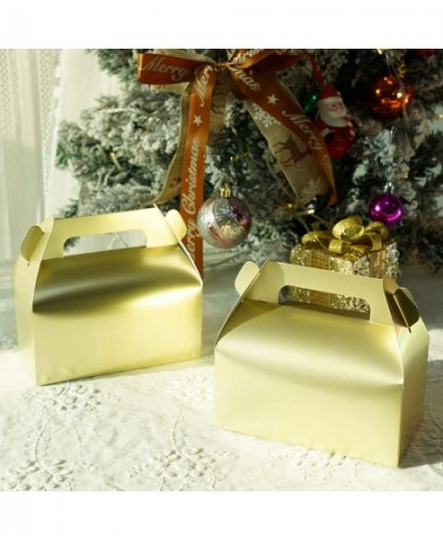 30 Pack Gold Gable Treat Boxes Party Favor Boxes Gift Boxes for Kids for Snacks Candy Toys Birthday Party Wedding Halloween C...