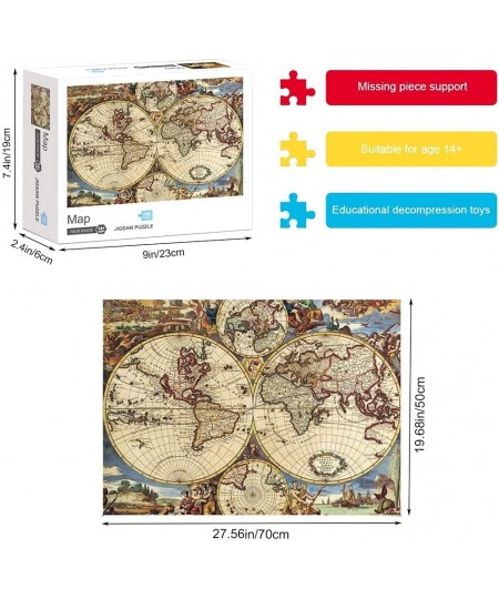 1000 Piece Jigsaw Puzzle Map Cardboard Puzzle Game Floor Puzzle - Relaxation Puzzle Games - Thinking Sports Puzzle (70 x 50 c...