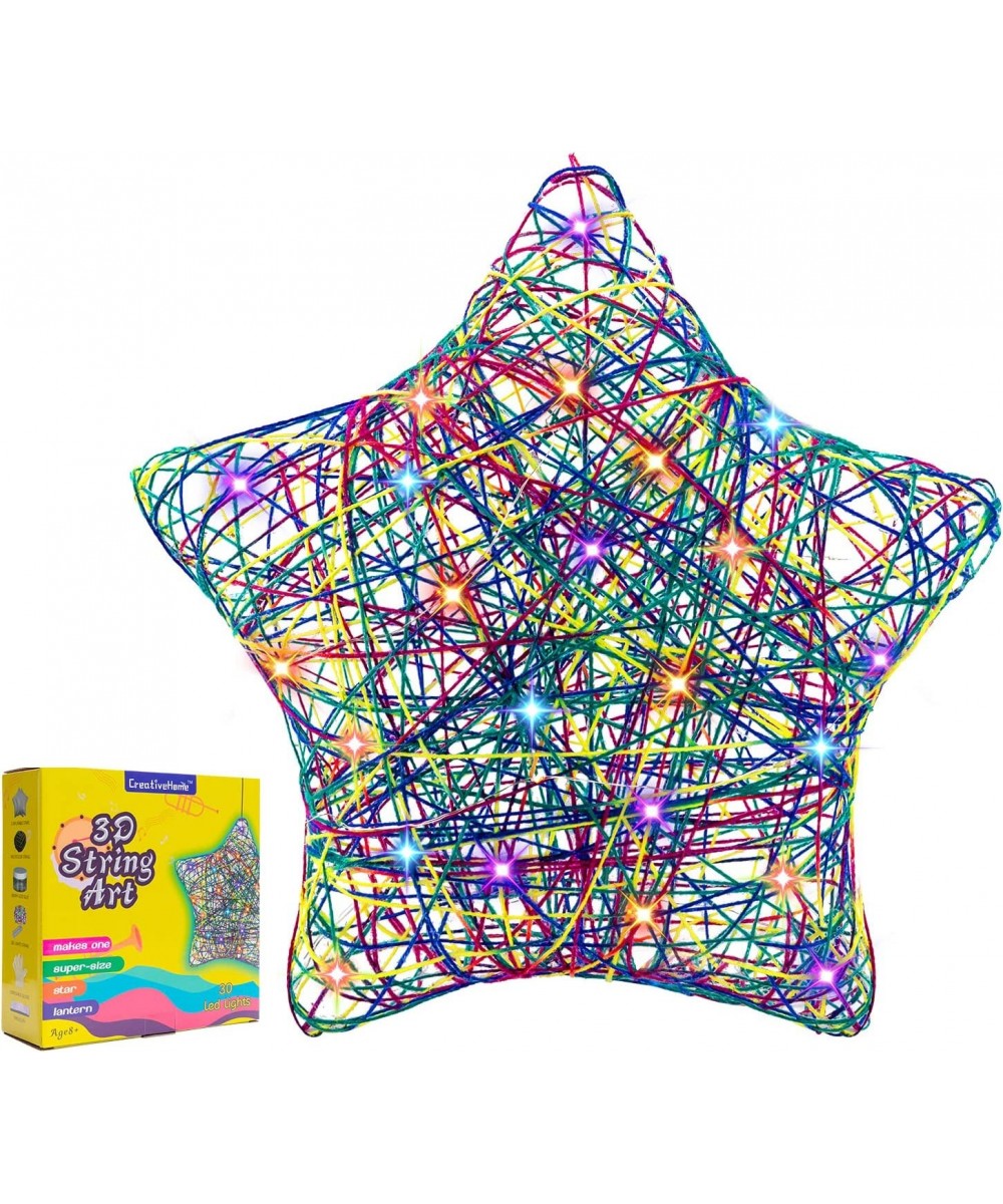 Make a Glows Star Lantern with 30 Multi-Colored LED Bulbs - Kids Gifts - 3D String Art Kit for Kids - DIY Arts & Craft Kits -...