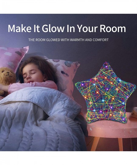 Make a Glows Star Lantern with 30 Multi-Colored LED Bulbs - Kids Gifts - 3D String Art Kit for Kids - DIY Arts & Craft Kits -...