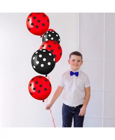 50pcs Red Black Polka Dots Balloons set party decoration Red Black Balloons kit party supplies for Red black animal party for...