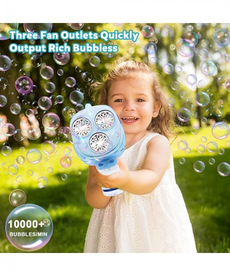 Bubble Gun - Bubble Machine for Kids Space Bubble Maker 360 Degree Leak Proof Design Bubble Blaster with Lights Bubble Blower...