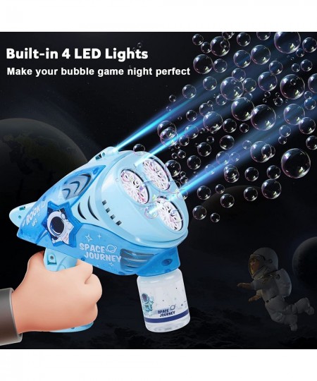 Bubble Gun - Bubble Machine for Kids Space Bubble Maker 360 Degree Leak Proof Design Bubble Blaster with Lights Bubble Blower...