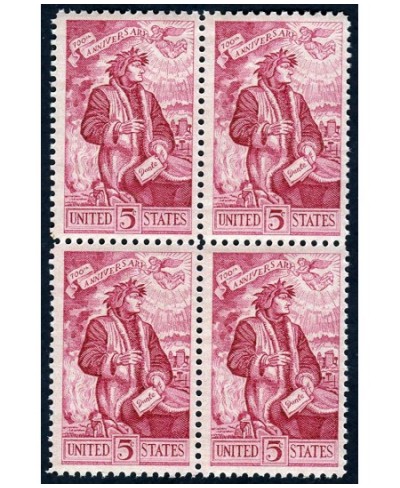 700th Anniversary Dante Set of 4 x 5 Cent US Postage Stamps NEW Scot 1268 $13.56 - Collectibles Display & Storage