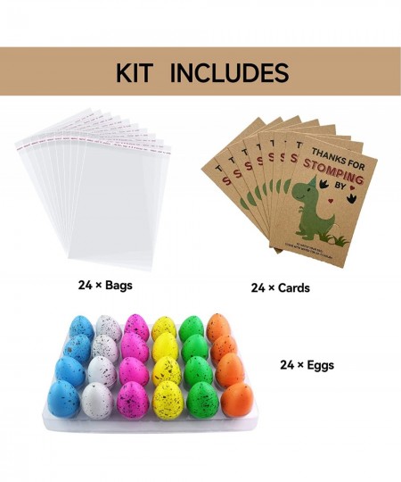 Dinosaur Party Favors - Dinosaur Birthday Party Supplies - 24 Pack Dino Egg Hatching Card Bulk - Funny Birthday Party Decorat...