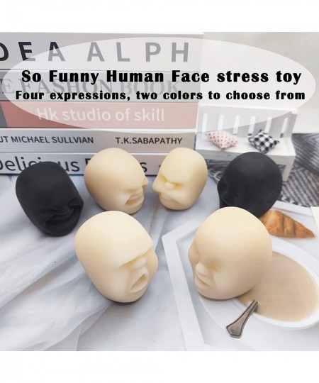 Squishy Fidget Sensory Stress Human face Toys for Adults Teens Kids Decompression Anxiety Relief Toy Funny Gift for Birthday ...