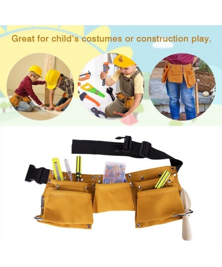 Greatstar Kids Tool Belt Construction Tool Belt Child's Tool Apron Candy Pouch for Youth Dress Up and Costume (Yellow) $44.63...