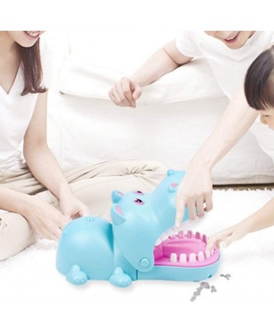 Portable Cartoon Hippo Mouth with Teeth Toy Bite Finger Board Game Kids Toys (Blue) $38.85 - Gags & Practical Joke Toys