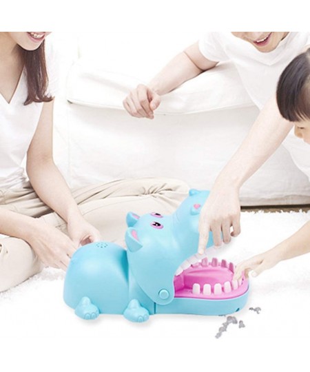 Portable Cartoon Hippo Mouth with Teeth Toy Bite Finger Board Game Kids Toys (Blue) $38.85 - Gags & Practical Joke Toys