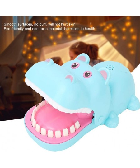 Portable Cartoon Hippo Mouth with Teeth Toy Bite Finger Board Game Kids Toys (Blue) $38.85 - Gags & Practical Joke Toys