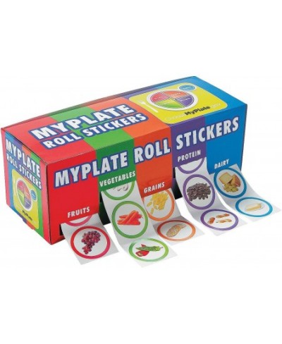 My Plate Food and Nutrition Roll Stickers - 5 Rolls of Each Food Group - Learning Supplies for Kids $42.89 - Kids' Stickers