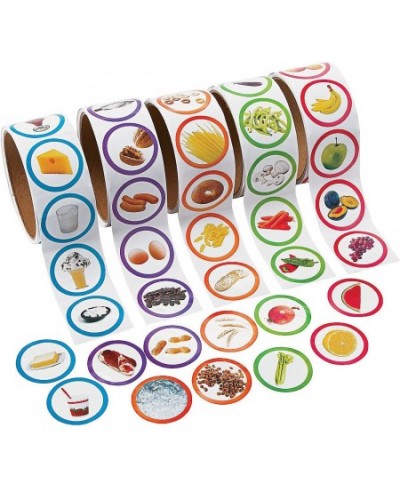 My Plate Food and Nutrition Roll Stickers - 5 Rolls of Each Food Group - Learning Supplies for Kids $42.89 - Kids' Stickers