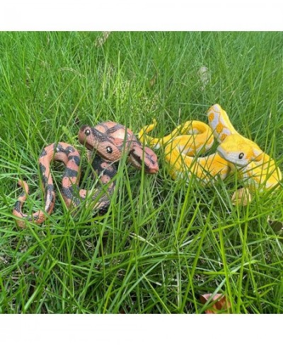 Realistic Snakes Figure Prank Toy: Snake Trick Toys for Halloween Prank Props Fake Snake Scare Birds and Squirrels-Constricto...