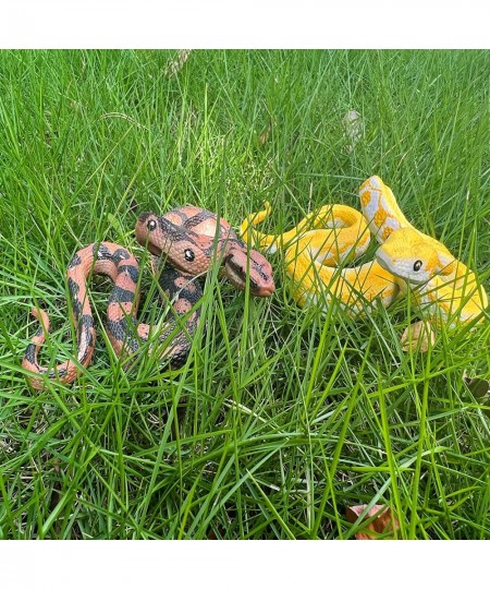 Realistic Snakes Figure Prank Toy: Snake Trick Toys for Halloween Prank Props Fake Snake Scare Birds and Squirrels-Constricto...