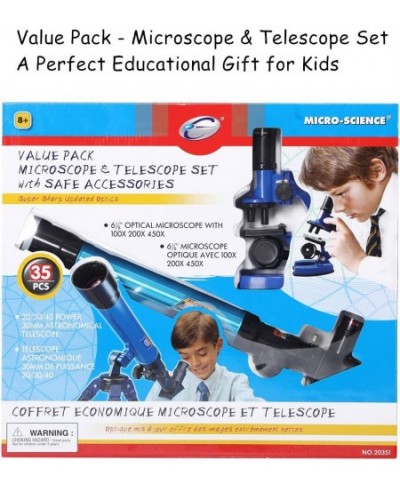 Eastcolight Deluxe Microscope and Telescope Educational Kit Set Outdoor Explorer Kit Science Educational Toys Biological Chem...