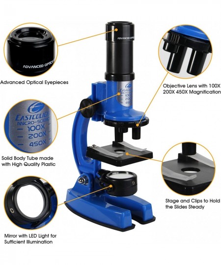 Eastcolight Deluxe Microscope and Telescope Educational Kit Set Outdoor Explorer Kit Science Educational Toys Biological Chem...