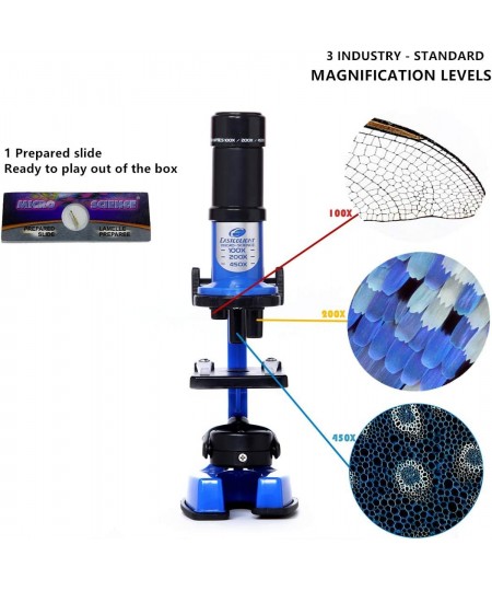 Eastcolight Deluxe Microscope and Telescope Educational Kit Set Outdoor Explorer Kit Science Educational Toys Biological Chem...