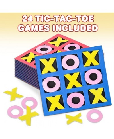 Foam Tic Tac Toe Mini Board Games Set of 24 Colorful Family Games for Hours of Brain-Building Fun Great as Travel Games Learn...