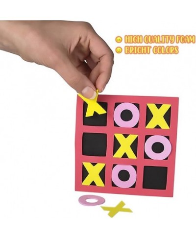 Foam Tic Tac Toe Mini Board Games Set of 24 Colorful Family Games for Hours of Brain-Building Fun Great as Travel Games Learn...