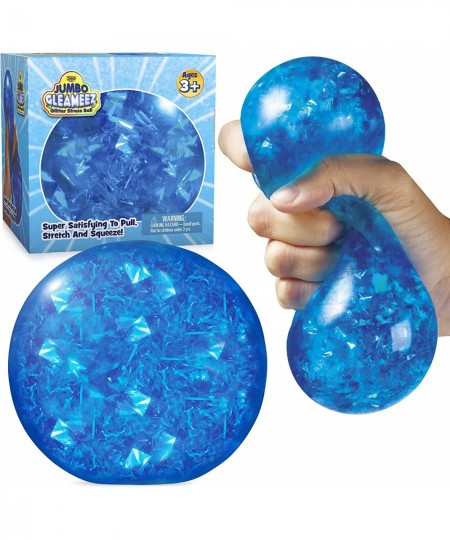 Jumbo Gleameez Glitter Stress Ball Fidget Toy | Colorful Squish Ball Filled with Sparkling Foil Glitters | Excellent for Stre...