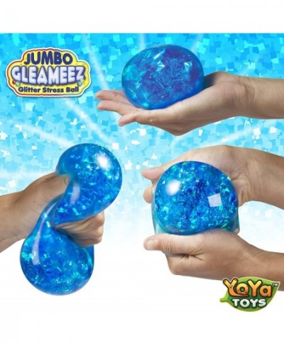 Jumbo Gleameez Glitter Stress Ball Fidget Toy | Colorful Squish Ball Filled with Sparkling Foil Glitters | Excellent for Stre...