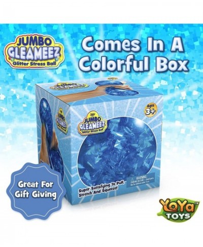 Jumbo Gleameez Glitter Stress Ball Fidget Toy | Colorful Squish Ball Filled with Sparkling Foil Glitters | Excellent for Stre...