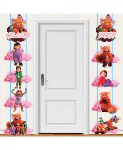 Turning Red Party Supplies for Girls Red Panda Party Supplies Party Porch Sign Door Banner Decorations $15.75 - Kids' Party D...