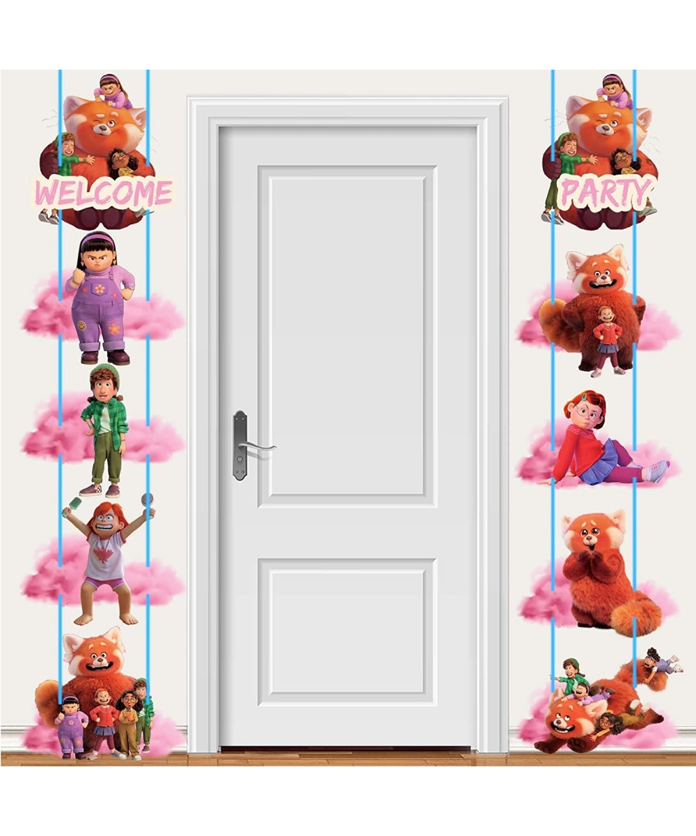 Turning Red Party Supplies for Girls Red Panda Party Supplies Party Porch Sign Door Banner Decorations $15.75 - Kids' Party D...