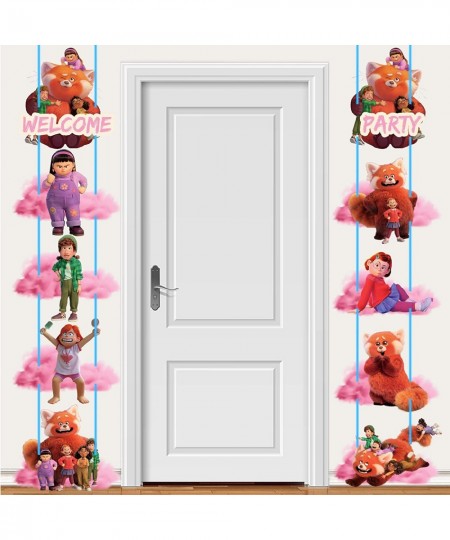 Turning Red Party Supplies for Girls Red Panda Party Supplies Party Porch Sign Door Banner Decorations $15.75 - Kids' Party D...