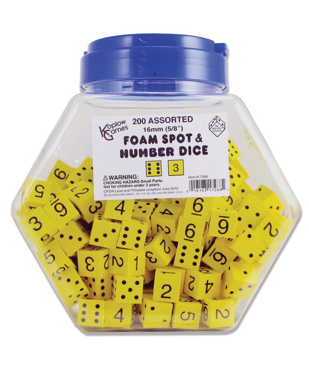 Inc. Yellow Spot & 16Mm Foam Dice Classroom Accessories $71.05 - Game Accessories