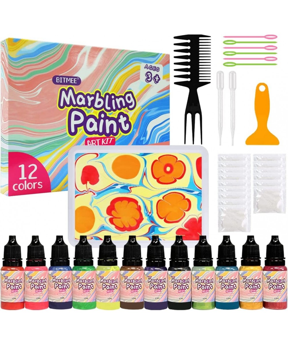 Water Marbling Paint Kit for Kids 12 Colors Water Art Paint Set for Girls & Boys Ages 6-12 DIY Marble Painting Kits STEM Toys...