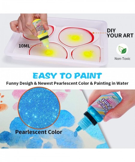 Water Marbling Paint Kit for Kids 12 Colors Water Art Paint Set for Girls & Boys Ages 6-12 DIY Marble Painting Kits STEM Toys...