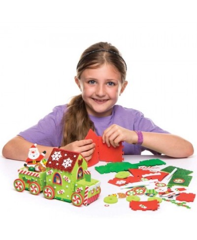 AR737 Santa's Train Kits - Pack of 2 Foam Craft Activities for Kids to Assemble Decorate and Display Great as a Gift for Crea...