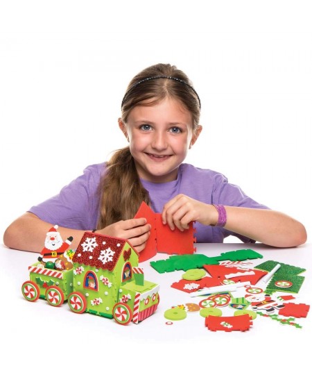 AR737 Santa's Train Kits - Pack of 2 Foam Craft Activities for Kids to Assemble Decorate and Display Great as a Gift for Crea...