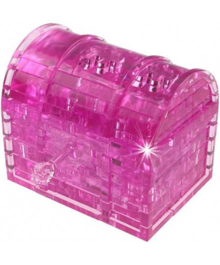 3D Crystal Puzzle Treasure Box Toy DIY Stereoscopic Puzzle Building Block Storage 47 PCS (Pink) $23.29 - 3-D Puzzles