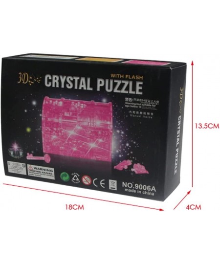 3D Crystal Puzzle Treasure Box Toy DIY Stereoscopic Puzzle Building Block Storage 47 PCS (Pink) $23.29 - 3-D Puzzles