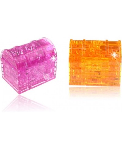 3D Crystal Puzzle Treasure Box Toy DIY Stereoscopic Puzzle Building Block Storage 47 PCS (Pink) $23.29 - 3-D Puzzles