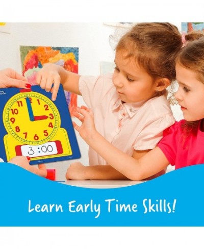 Write & Wipe Demonstration Clock - 1 Piece Ages 6+ Paper Clocks for Teaching First Grade Learning Games Teaching Time Essenti...